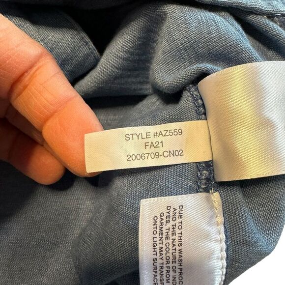 J. Crew Indigo Men's Dyed Colorblock Harbor Shirt Size XL - Picture 8 of 8